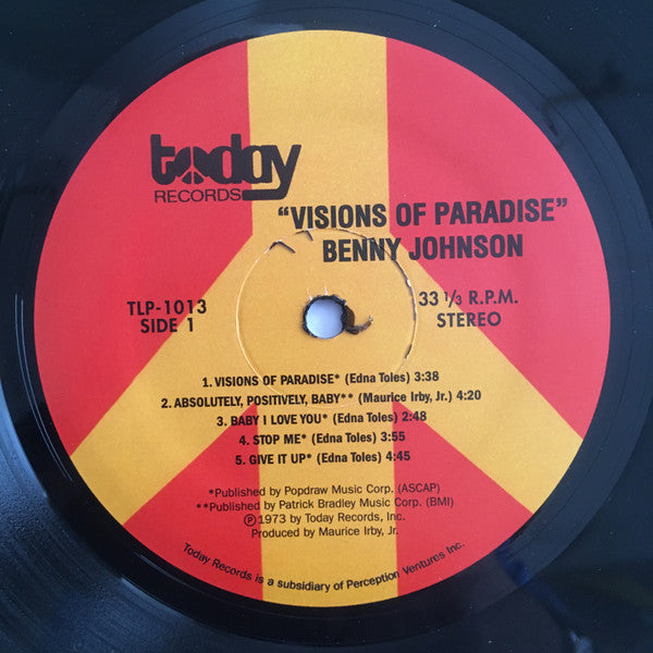 Buy Benny Johnson : Visions Of Paradise (LP, Album, RE) Online for