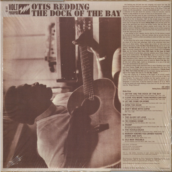 Otis Redding : The Dock Of The Bay (LP, Album, Mono, RE, 180)