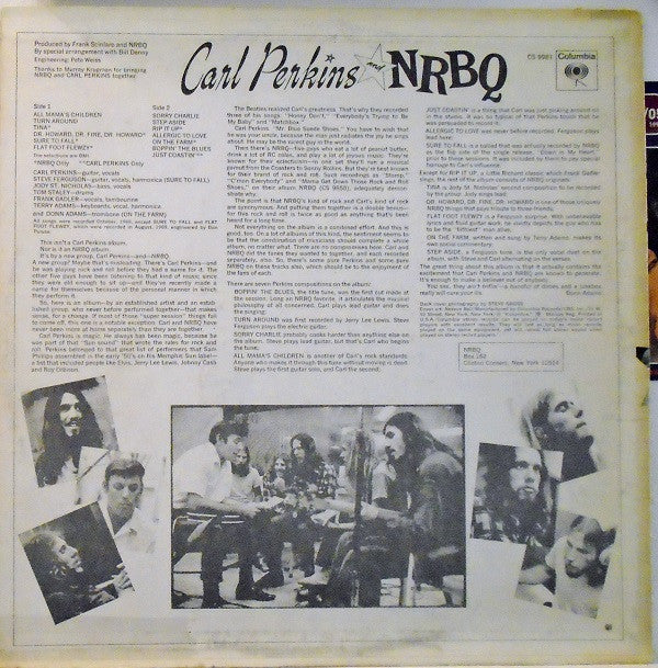 Carl Perkins And NRBQ : Boppin' The Blues (LP, Album, Pit)