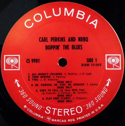 Carl Perkins And NRBQ : Boppin' The Blues (LP, Album, Pit)