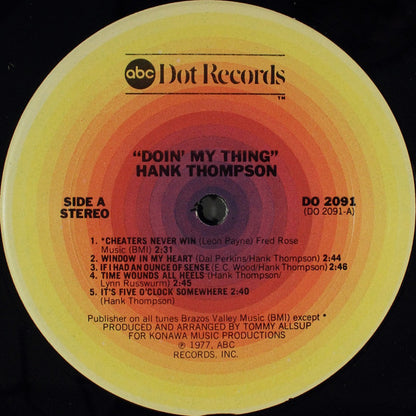 Hank Thompson : Doin' My Thing (LP, Album)