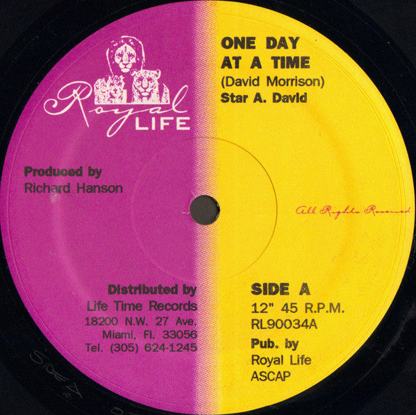 Star A. David : One Day At A Time (12")