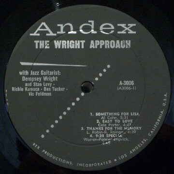 Bill Holman Arranges Dempsey Wright : The Wright Approach (LP, Album, Mono)