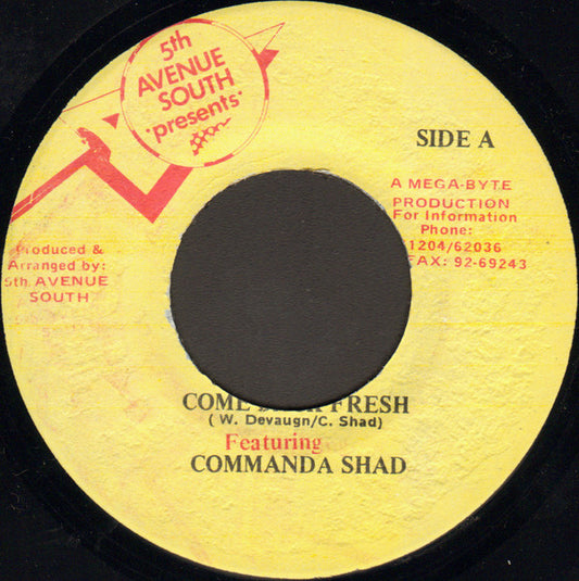 Commander Shad : Come Back Fresh (7")