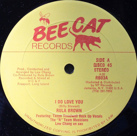 Rula Brown : I Do Love You (12")