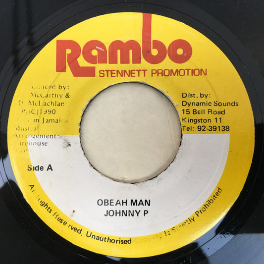 Johnny P : Obeah Man (7")