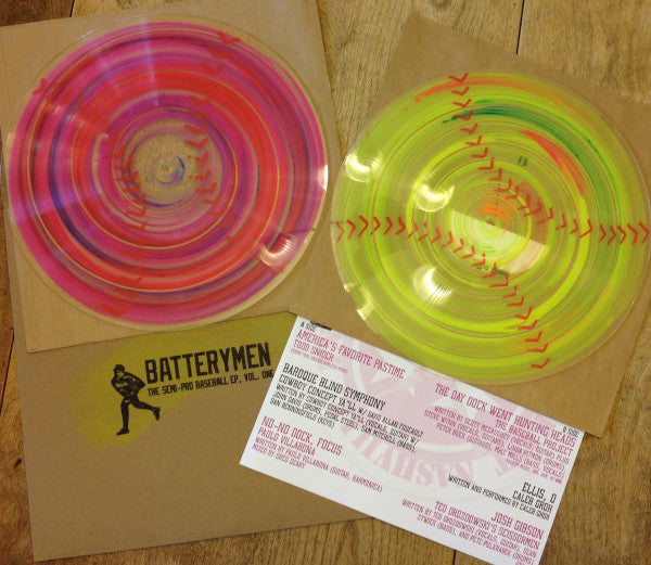 Various : Batterymen: The Semi-Pro Baseball EP, Vol. One (2xLathe, 12", S/Sided, EP, Comp, Ltd + CD, EP, Com)