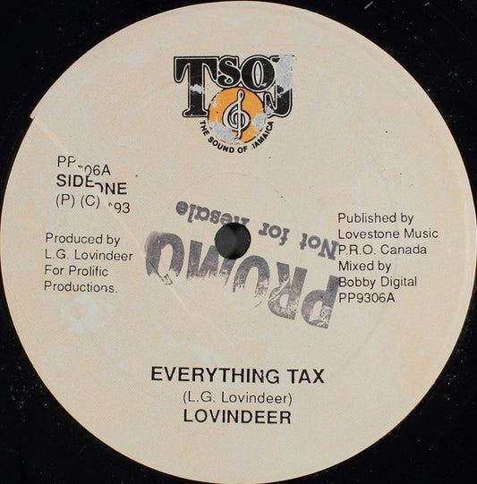 Lloyd Lovindeer : Everything Tax (12")