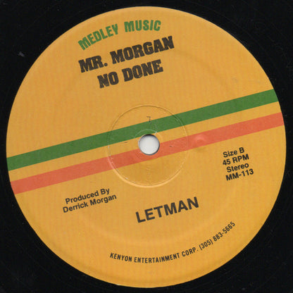 Derrick Morgan / Letman : Mexican Divorce / Mr. Morgan No Done (12")