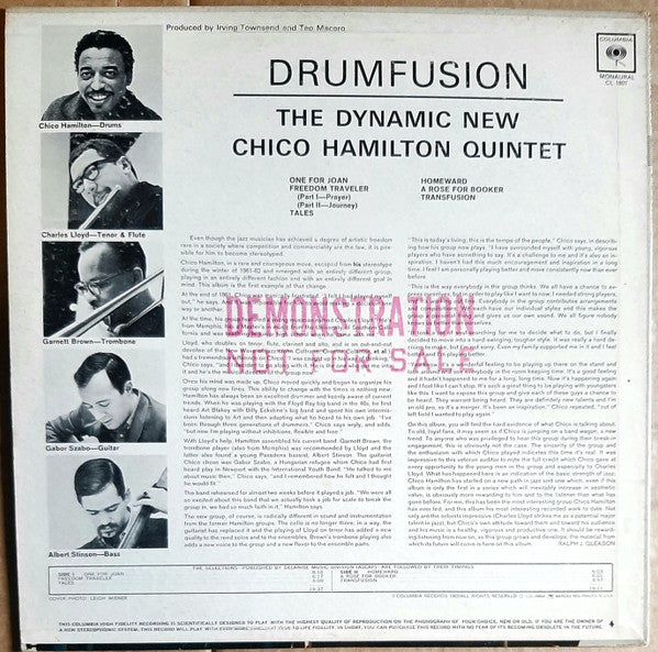 The Chico Hamilton Quintet : Drumfusion (LP, Album, Mono, Promo)