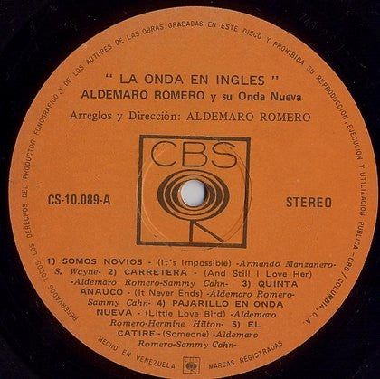 Aldemaro Romero And His Onda Nueva* : La Onda En Ingles (LP)