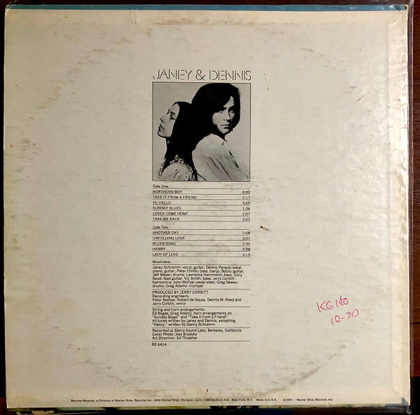 Janey & Dennis : Janey & Dennis (LP, Album, Promo)