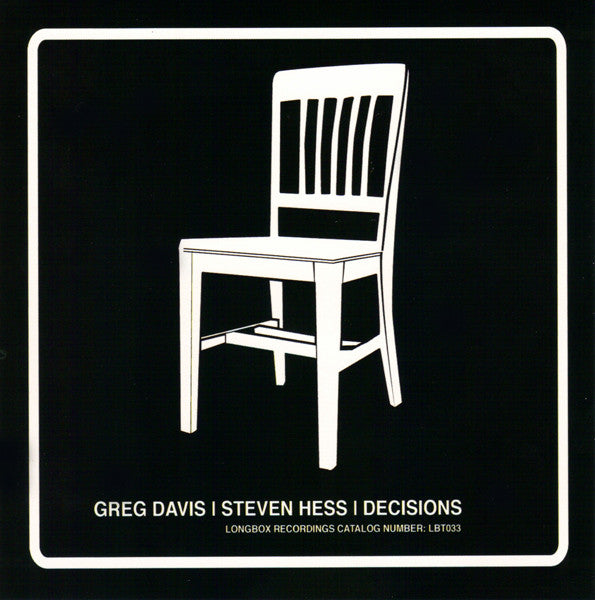 Greg Davis | Steven Hess : Decisions (CD, Ltd)