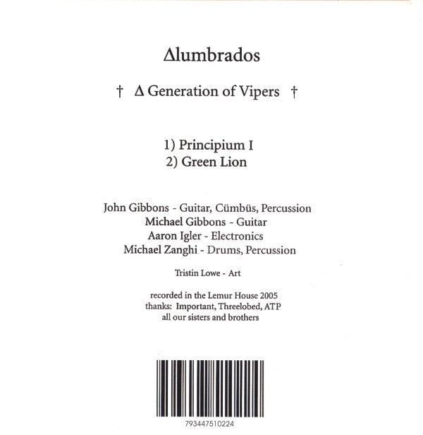 Alumbrados : A Generation Of Vipers (CD, Album)