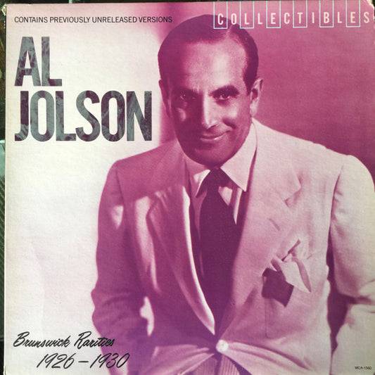 Al Jolson : Brunswick Rarities 1926-1930 (LP, Comp, RE)