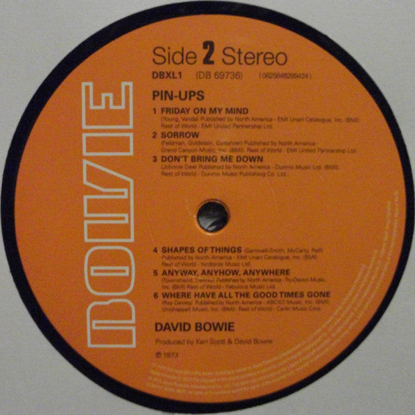 David Bowie : Pinups (LP, Album, RE, RM, 180)