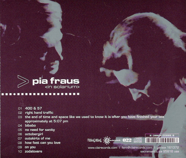 Pia Fraus : In Solarium (CD, Album)