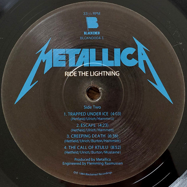 Metallica - Ride The Lightning (LP, Album, RE, RM)