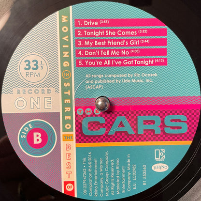 The Cars : Moving In Stereo: The Best Of The Cars (2xLP, Comp, 180)