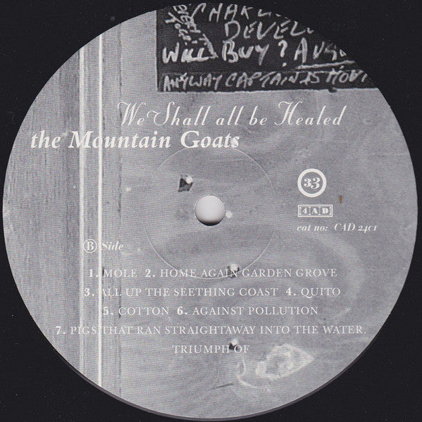 The Mountain Goats : We Shall All Be Healed (LP, Album, RE, 180)