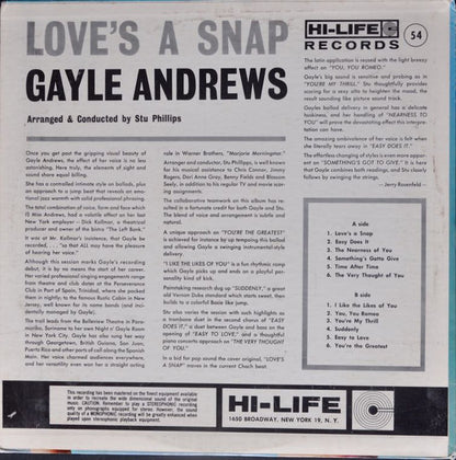 Gayle Andrews : Love’s A Snap! (LP, Album)