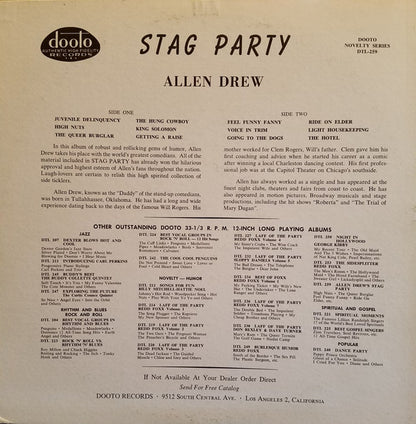 Allen Drew : Stag Party (LP)