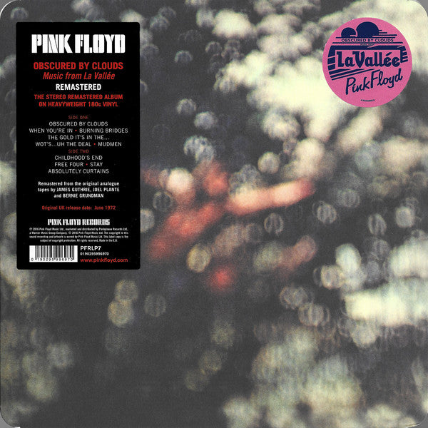 Pink Floyd : Obscured By Clouds (Music From La Vallée) (LP, Album, RE, RM, 180)